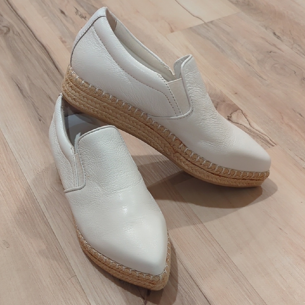 Women's White Slip-On Espadrille Shoes